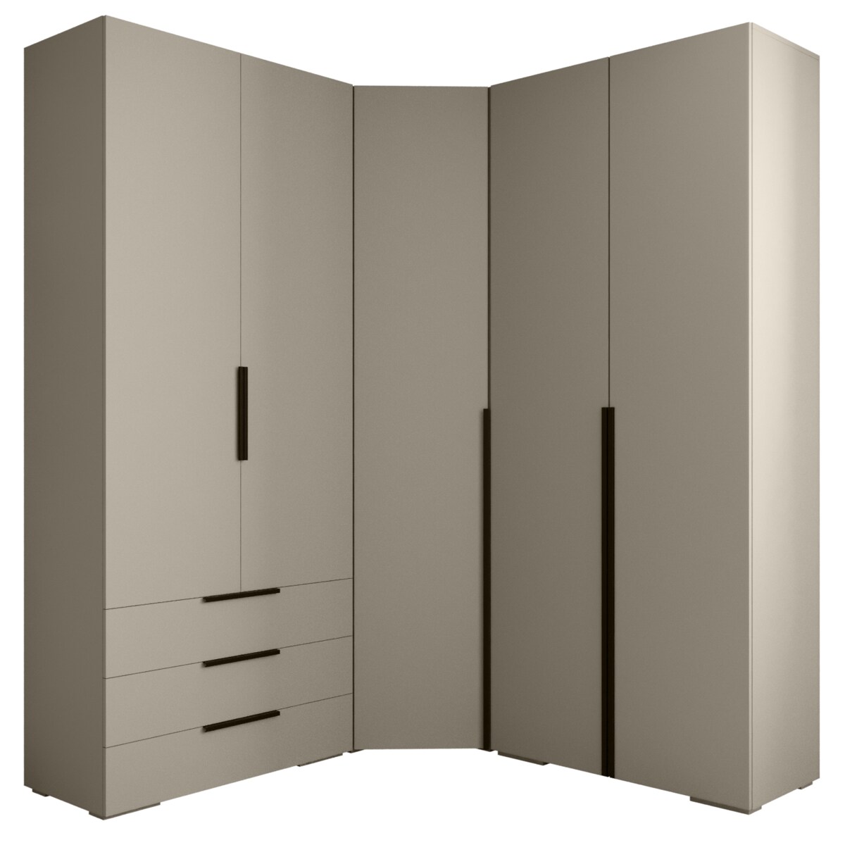 Garderoba wysoka do przedpokoju INOVA 1 Z1 kaszmir+czarny