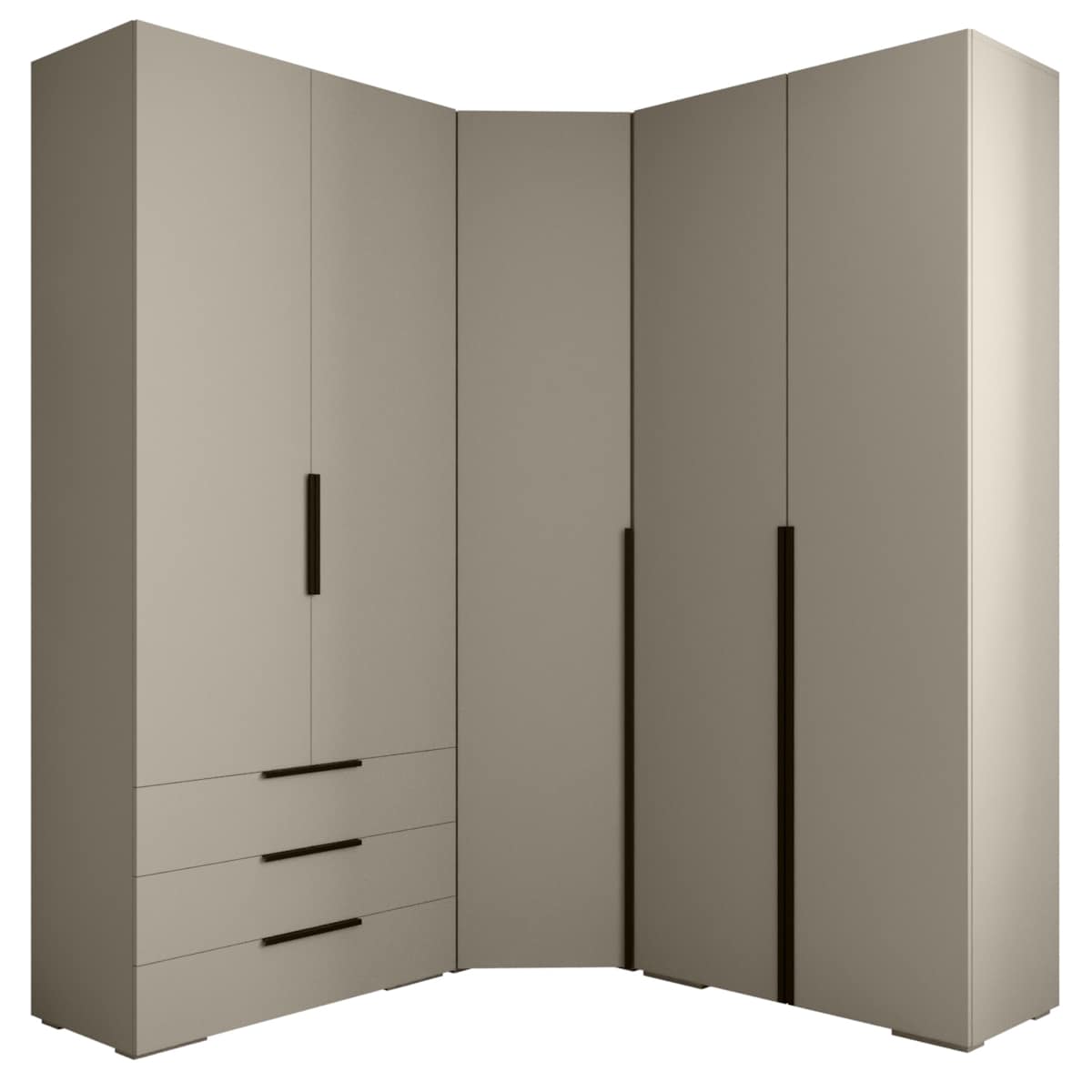 Garderoba wysoka do przedpokoju INOVA 1 Z1 kaszmir+czarny