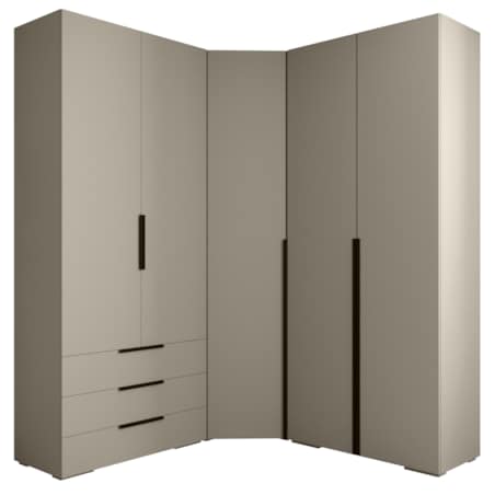 Garderoba wysoka do przedpokoju INOVA 1 Z1 kaszmir+czarny