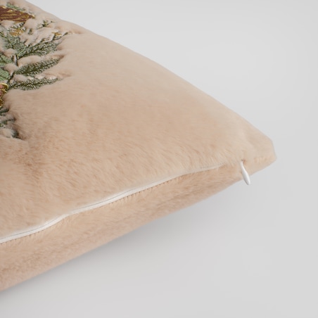 Poszewka Futrzana Pinfurra 45x45 cm z motywem szyszki