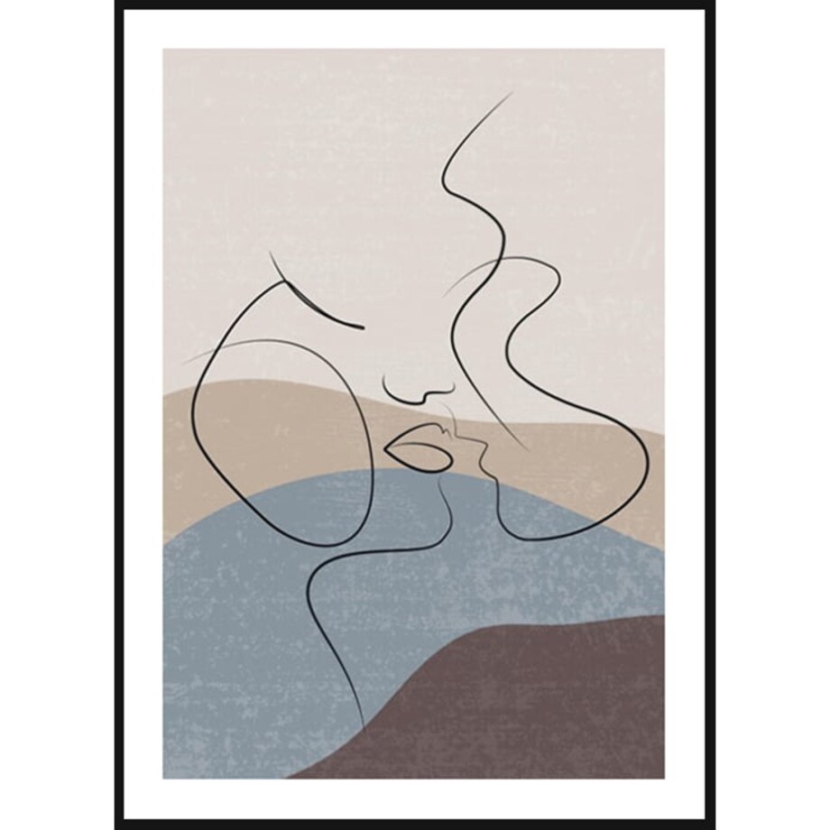 Poster Story, Plakat, Obraz - Linearny Pocałunek No2