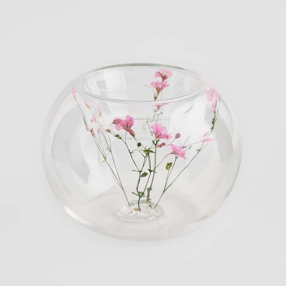 Świecznik Florissa z motywem kwiatowym