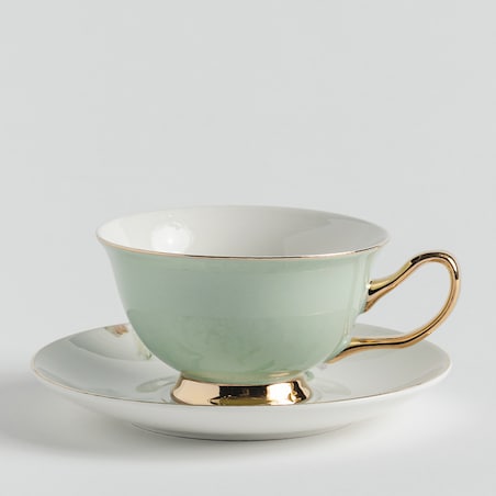 Cup With Saucer Puja Green 