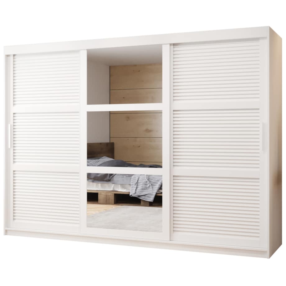 Szafa przesuwna Garderoba ŻALUZJA 2 250 biały