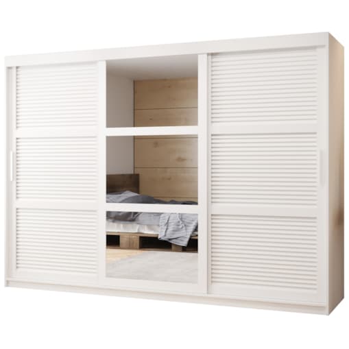 Szafa przesuwna Garderoba ŻALUZJA 2 250 biały