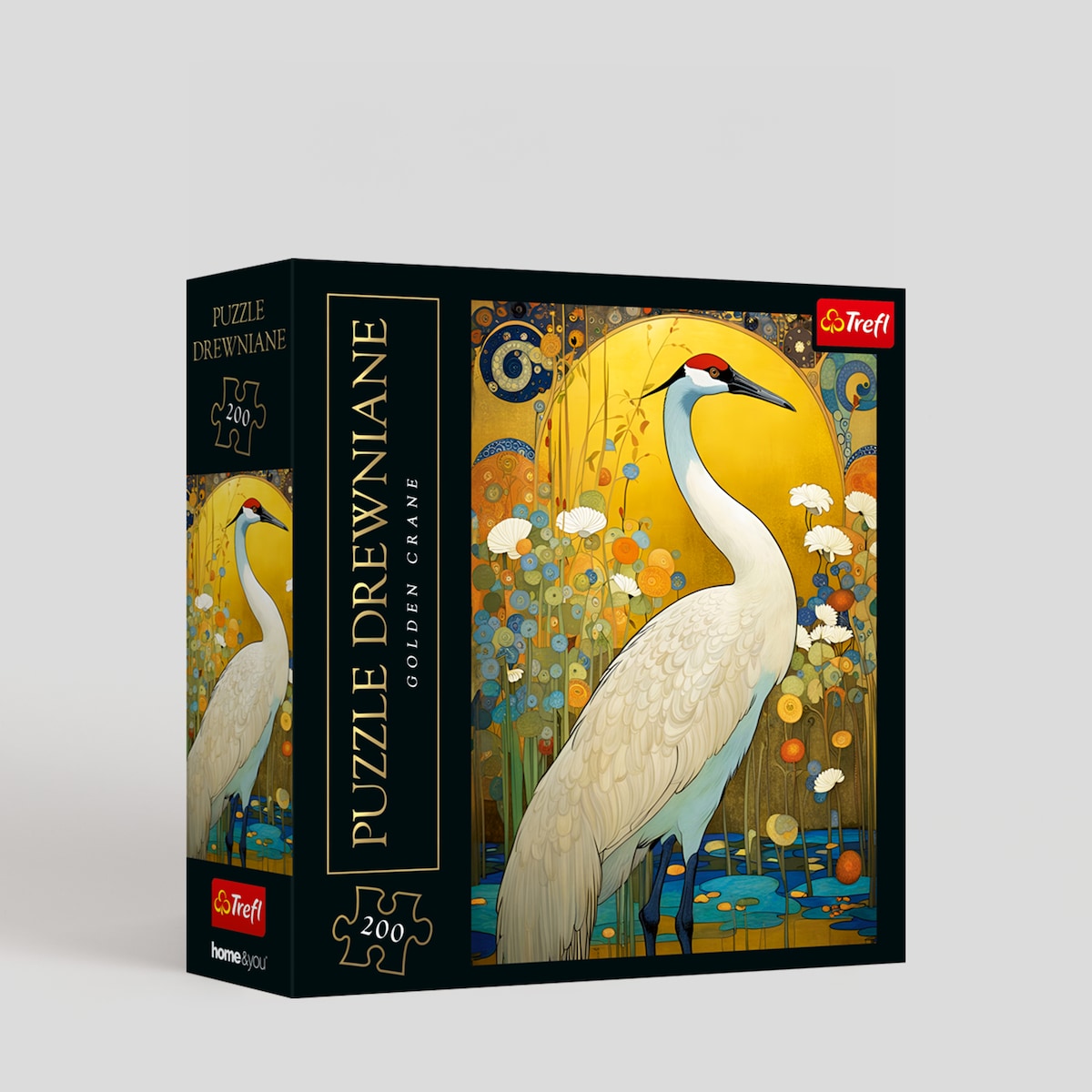 Puzzle drewniane Golden Crane z motywem zwierzęcym