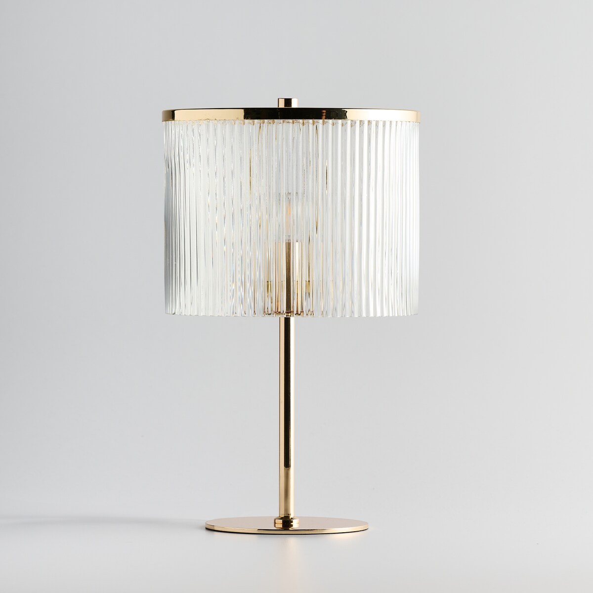 elegancka lampa stołowa ze szklanym kloszem majlis