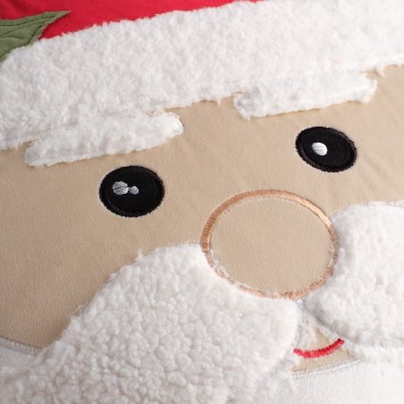 Poszewka Haftowana Clausy 45x45 cm z motywem mikołaja