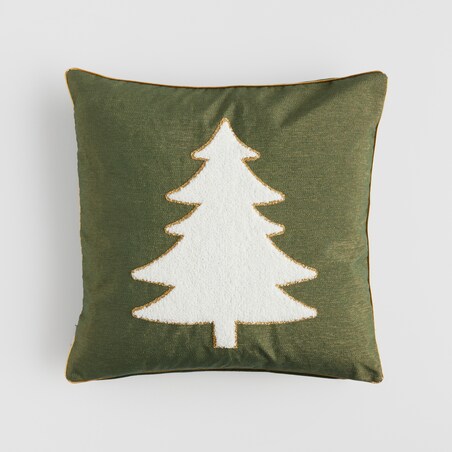 Poszewka Haftowana Medis 45x45 cm z motywem choinki