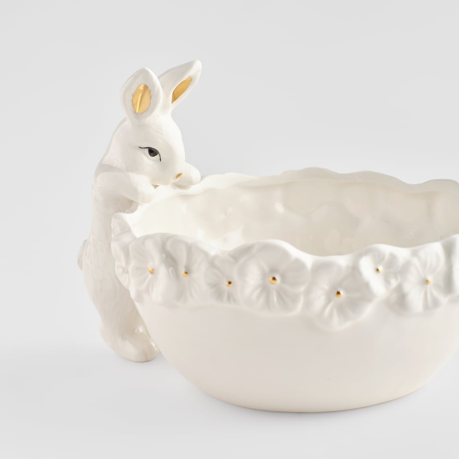 Miska Bellissima z motywem kwiatowym i królika