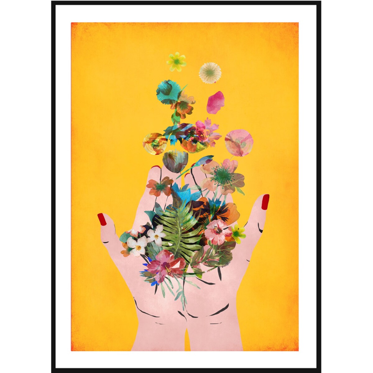 Poster Story, Plakat, Obraz - Dłonie Trzymające Kwiaty, wymiary 70 x 100 cm