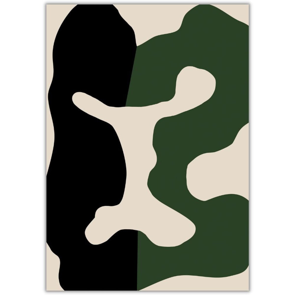 plakat black and green abstract 2 21x30 cm