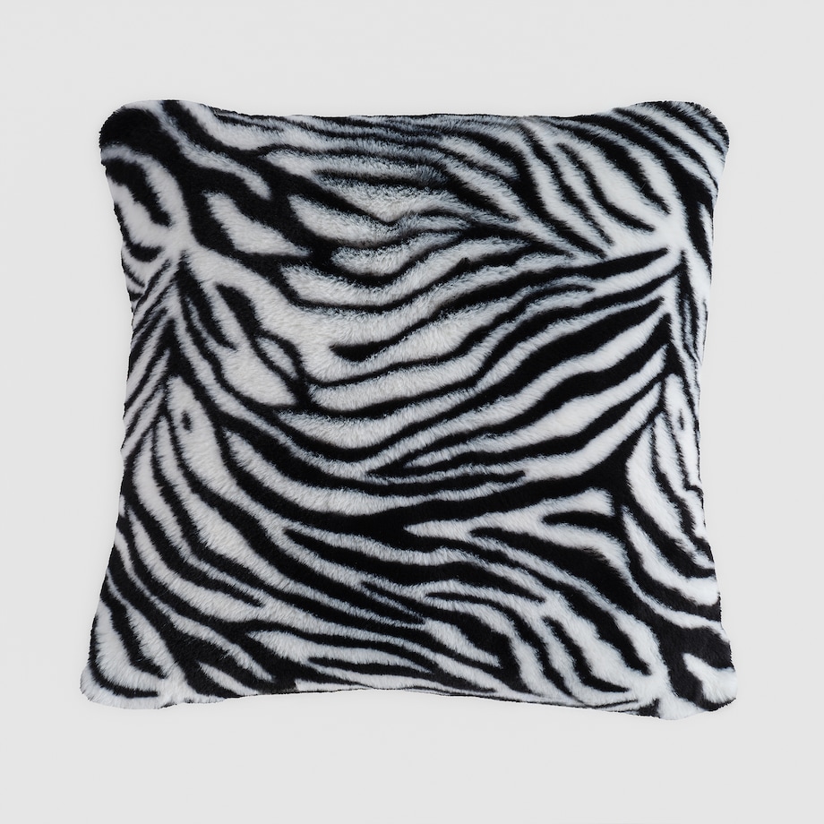 Poszewka Futrzana Zebrini 45x45 cm z motywem zwierzęcym