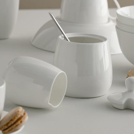 Klasyczny Mlecznik z Porcelany Kostnej Bianco