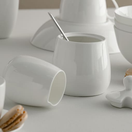 Klasyczny Mlecznik z Porcelany Kostnej Bianco