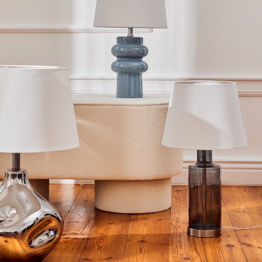 lampa stołowa z ceramiczną podstawą panaleas