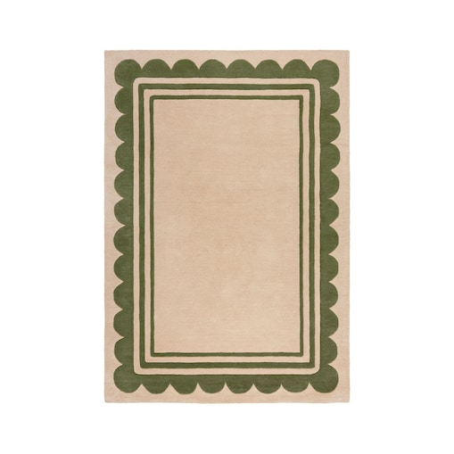 Dywan Wełniany Lois Scallop Zielony 160x230