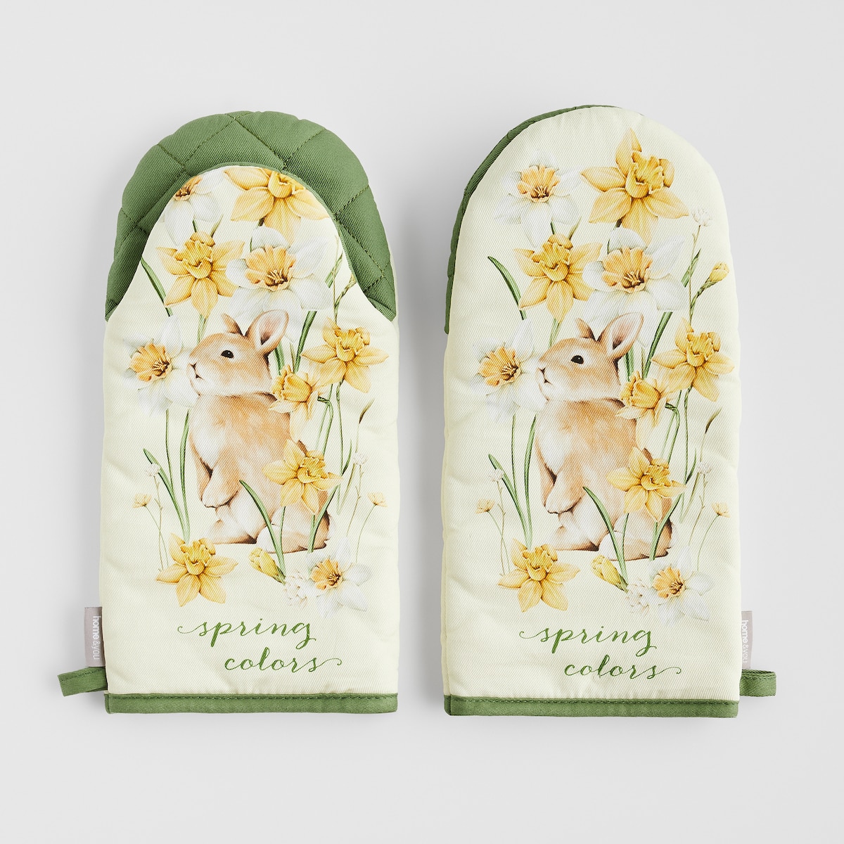 Komplet Rękawic Kuchennych Daffelisbunny 14x30 cm z motywem królika