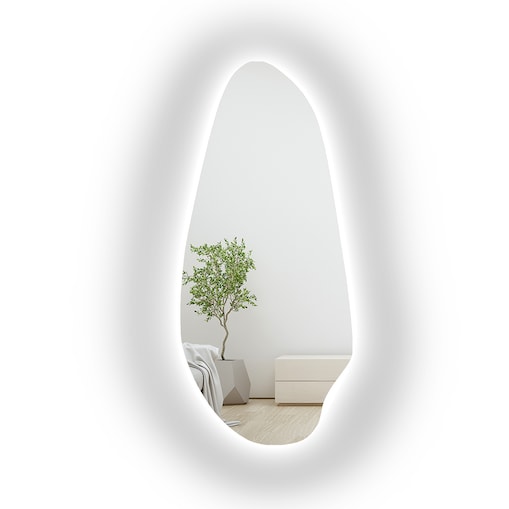 Lustro organiczne do toaletki z podświetleniem - JASPIS LED