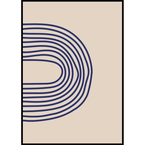 plakat painted lines 4 21x30 cm