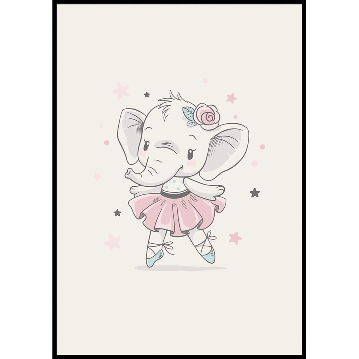 plakat słonica baletnica 30x40 cm