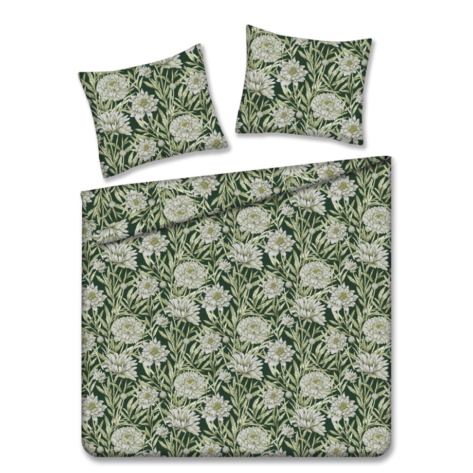 Pościel z bawełny satynowej Forica 200x220 cm z motywem kwiatowym