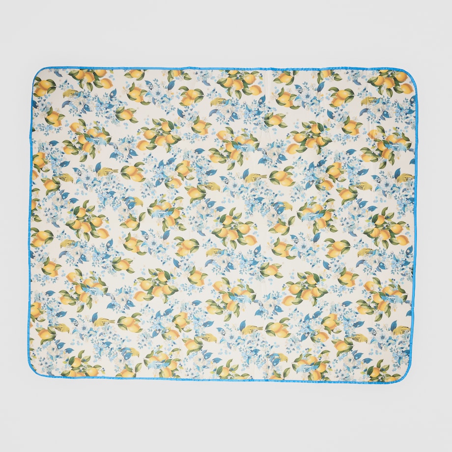 Mata Piknikowa Lemondi 130x160 cm z wzorem kwiatowym