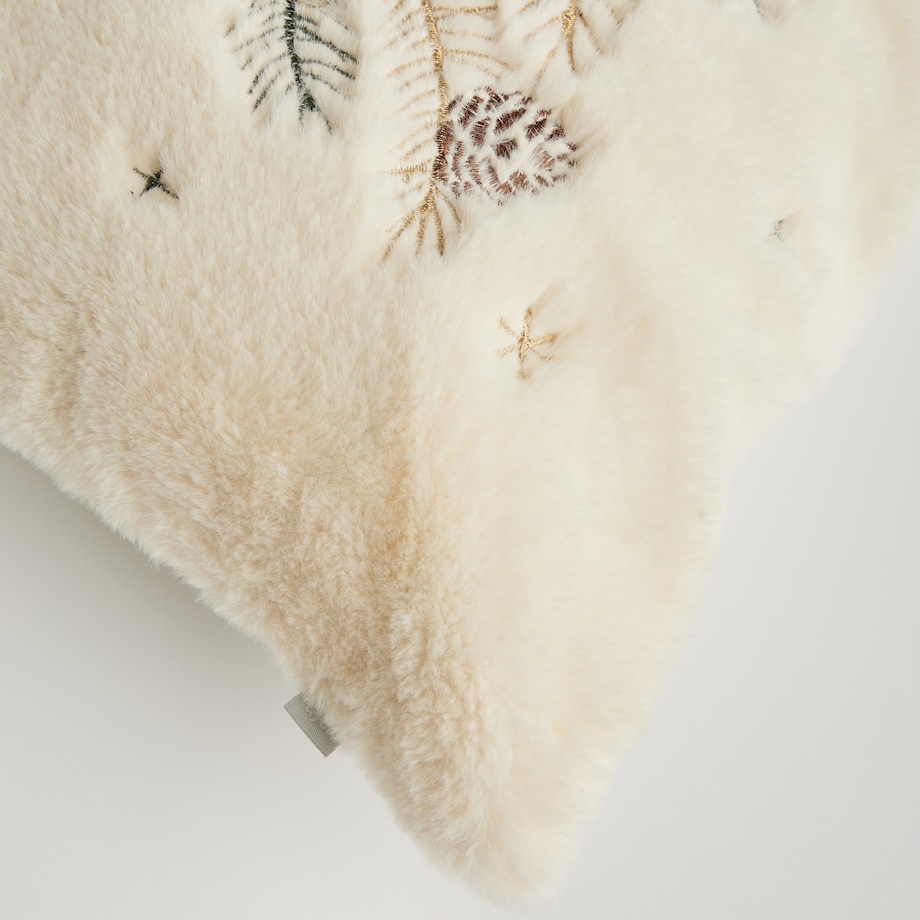 Poszewka Futrzana Merry 58x30 cm z napisami