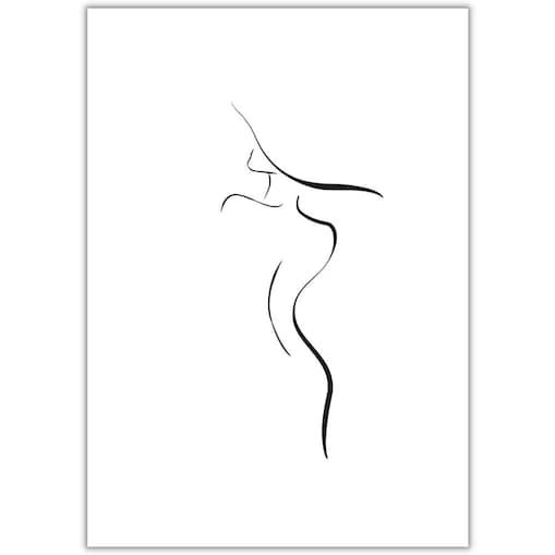 plakat line art mystery lady 1 30x40 cm
