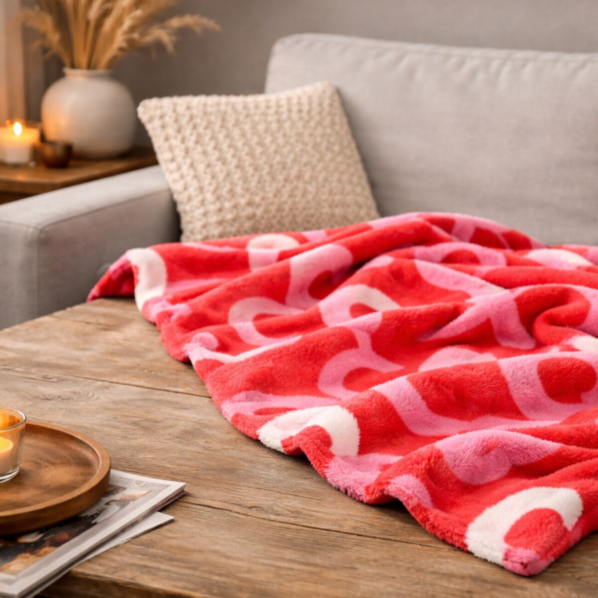 Drukowany koc Cozy Love 130x170 cm