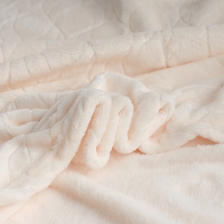 Jednokolorowy koc z wytłoczonym wzorem Violineos 150x200 cm z motywem arabeski