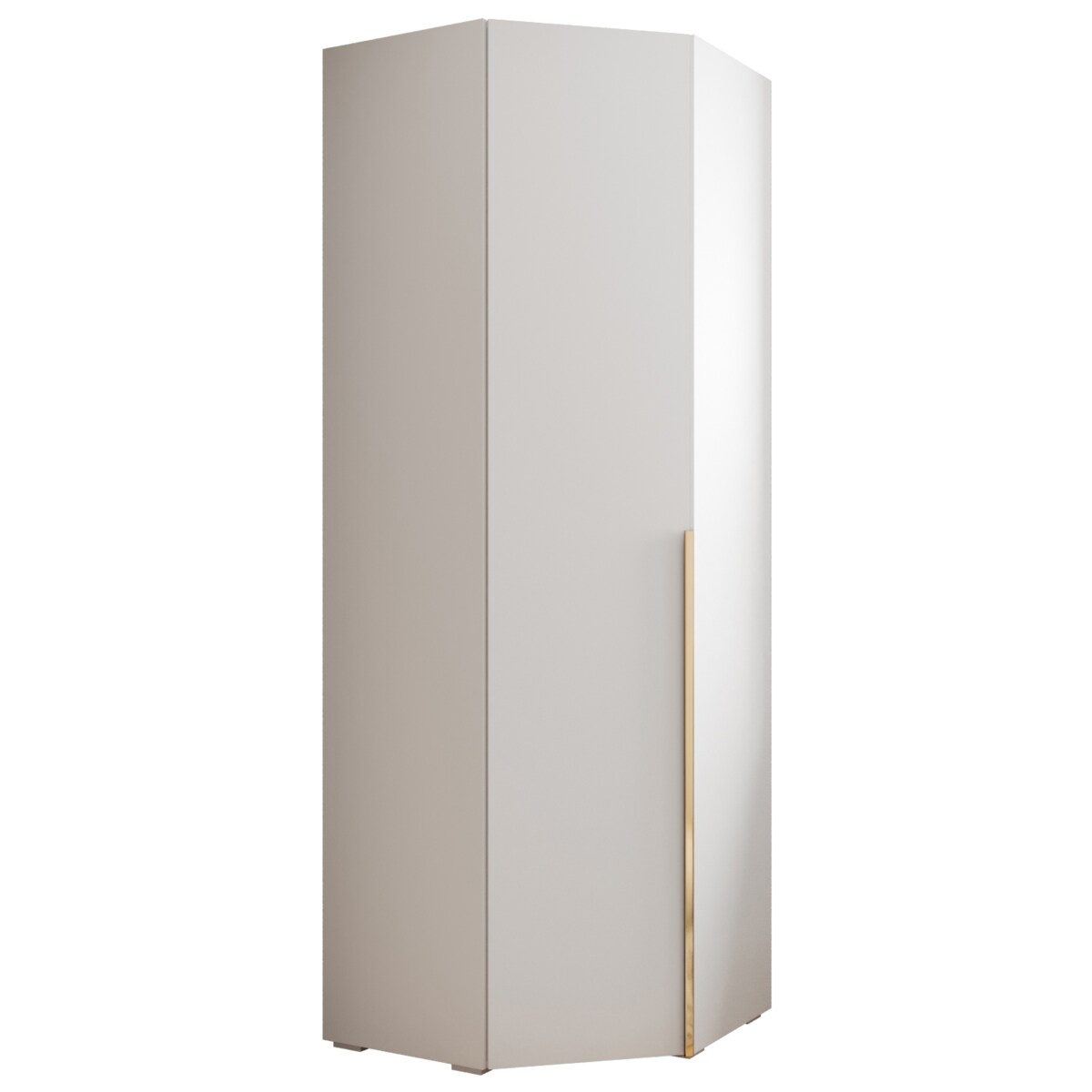 Szafa narożna rogowa wysoka INOVA 1 biały+złoty