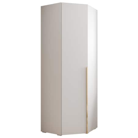 Szafa narożna rogowa wysoka INOVA 1 biały+złoty