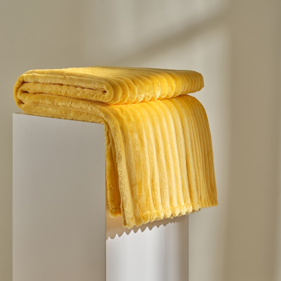 Jednokolorowy koc żakardowy Divite 150x200 cm