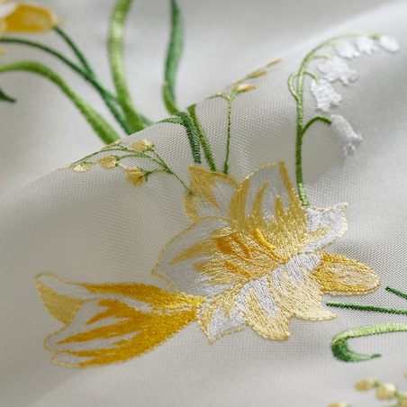 Bieżnik Haftowany Dafodil 35x174 cm z motywem kwiatowym