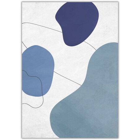 plakat blue shapes 1 70x100 cm
