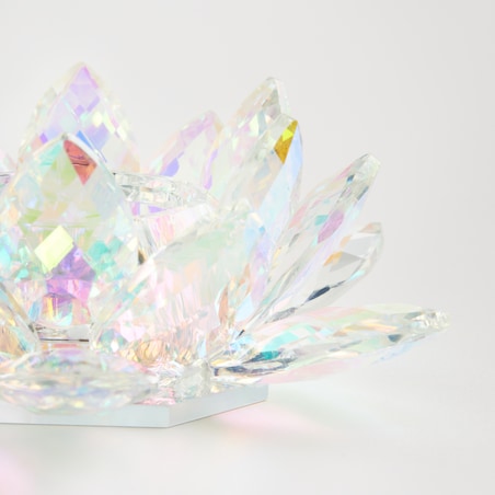 Świecznik Cristal shine z motywem kwiatowym