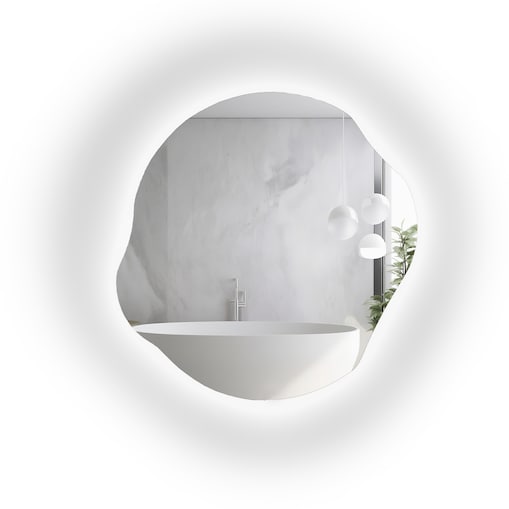 Lustro o organicznym kształcie z podświetleniem - CYRKON LED