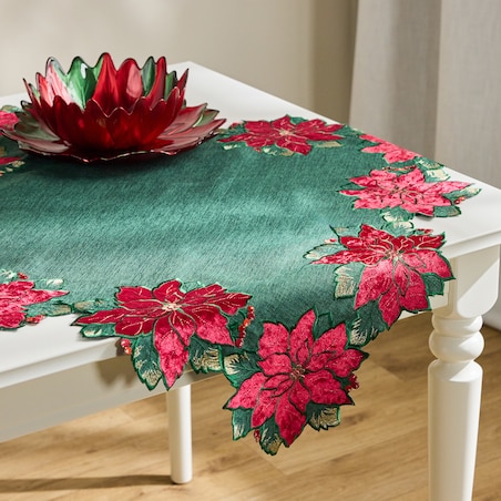 Serweta Haftowana Poinsetto 80x80 cm