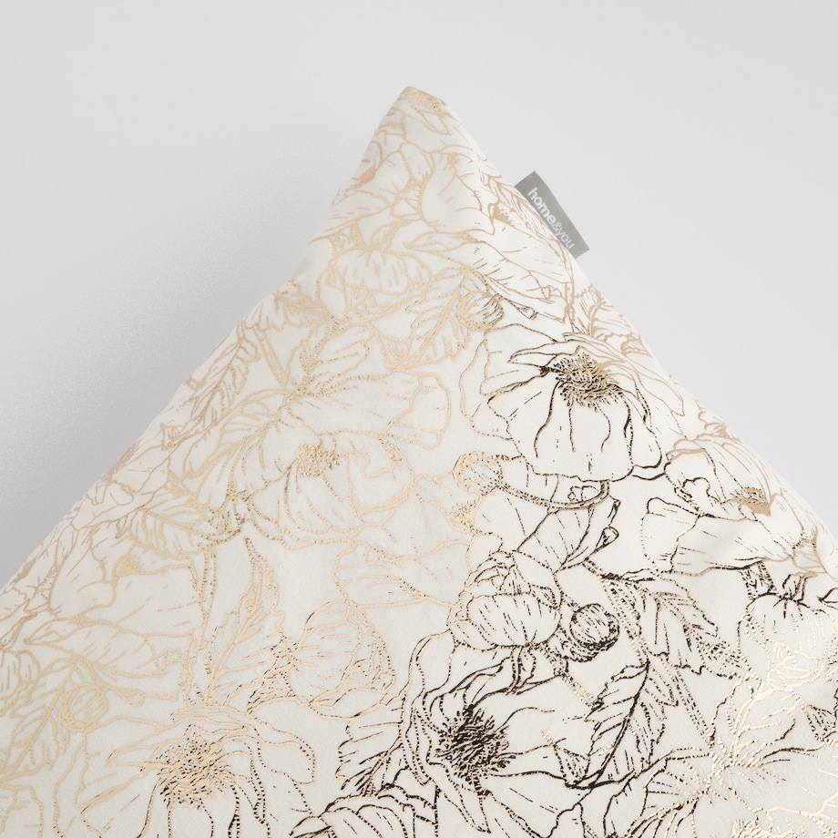 Poszewka Welwetowa Casinosis 45x45 cm z motywem kwiatowym