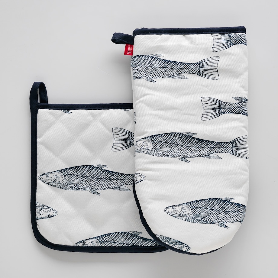 Pot Holder And Oven Glove Anchois 