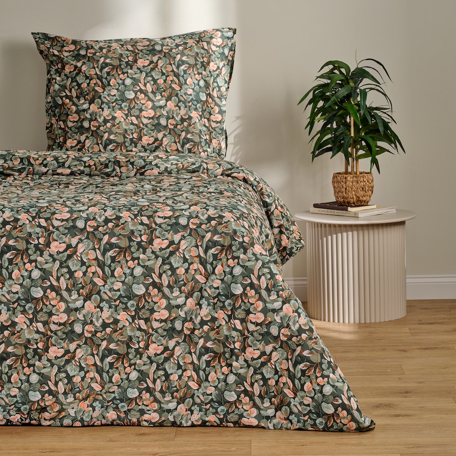 Pościel Bawełniana Calipto 140x200 cm z motywem liściastym