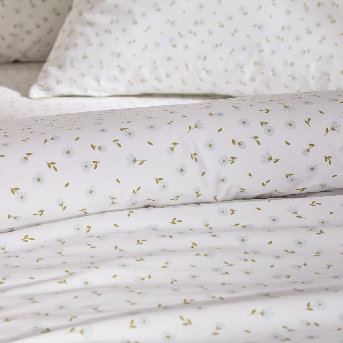 Pościel bawełniana z lamówką Avis 160x200 cm z motywem kwiatowym