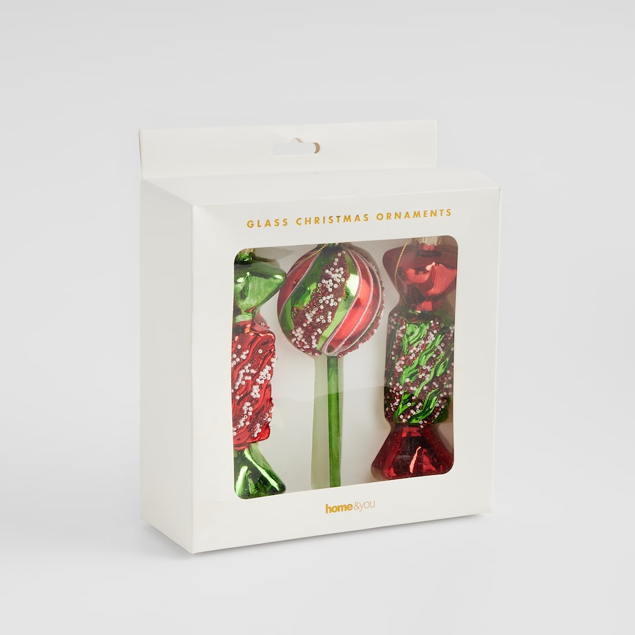 Komplet bombek szklanych Xmascandy