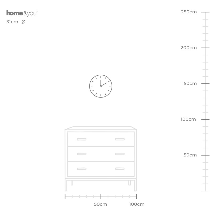 zegar ścienny sapri ø 30 cm