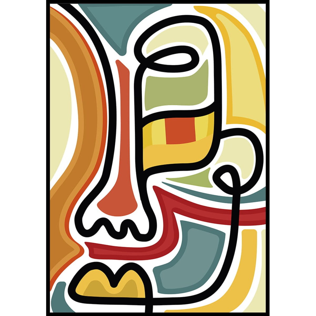 plakat abstract face 1 70x100 cm