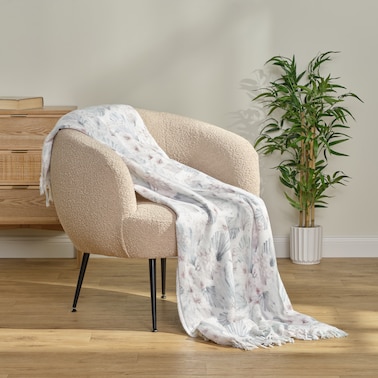 Wzorzysty koc Meuniso 130x150 cm z wzorem kwiatowym