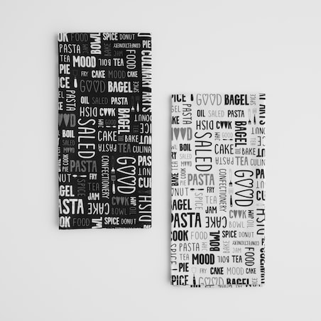 Komplet Ścierek Zifero 45x65 cm z motywem napisów