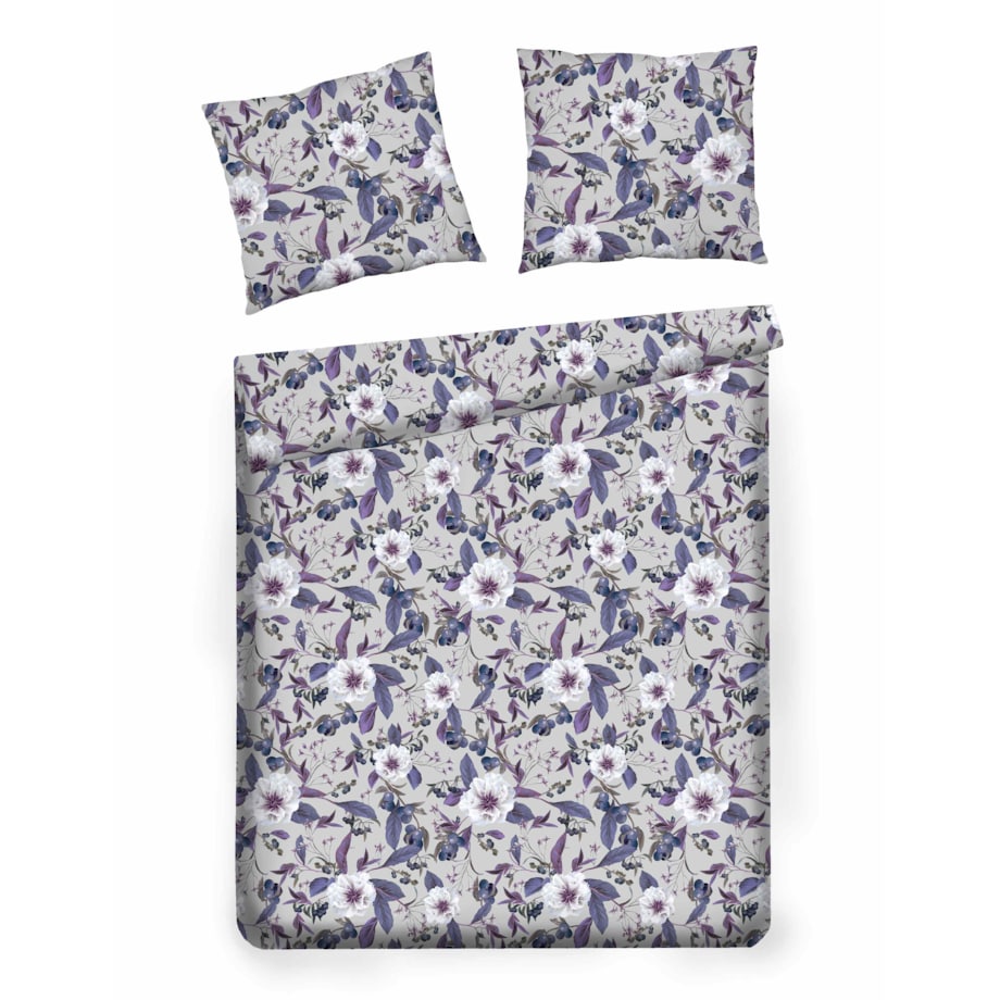 Pościel z bawełny satynowej Verise 160x200 cm z wzorem kwiatowym