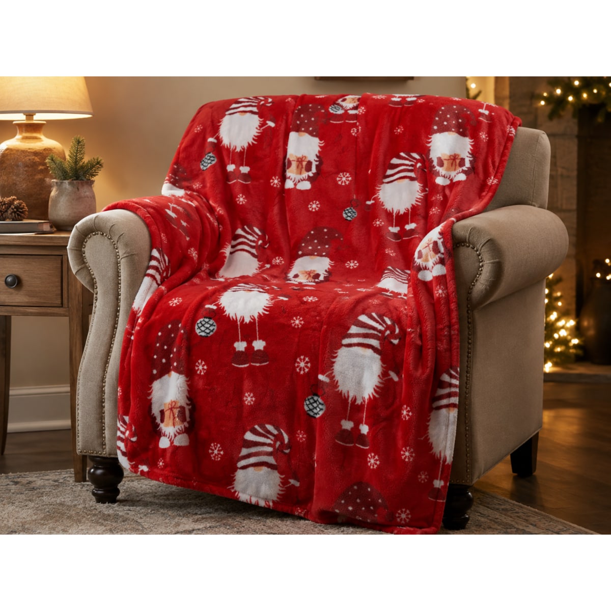 Drukowany koc Holly jolly 130x170 cm